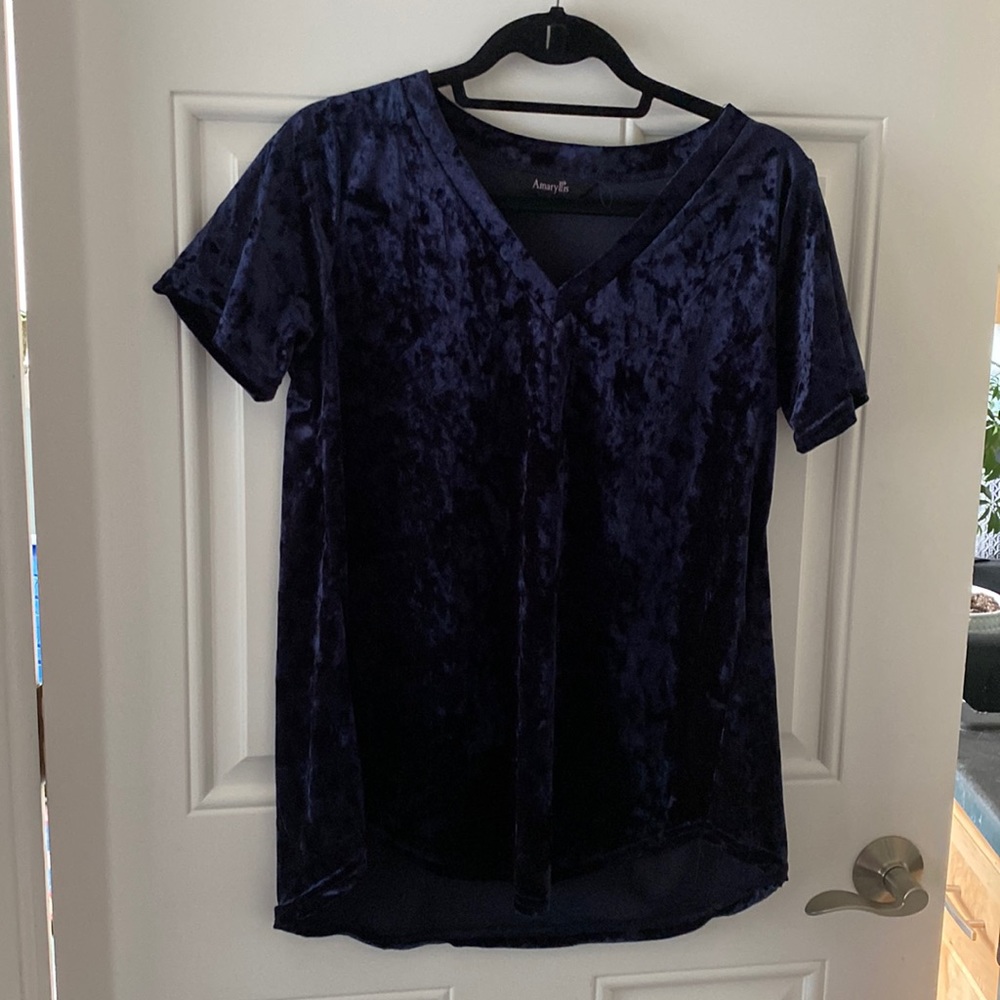 Crushed velvet dress shirt